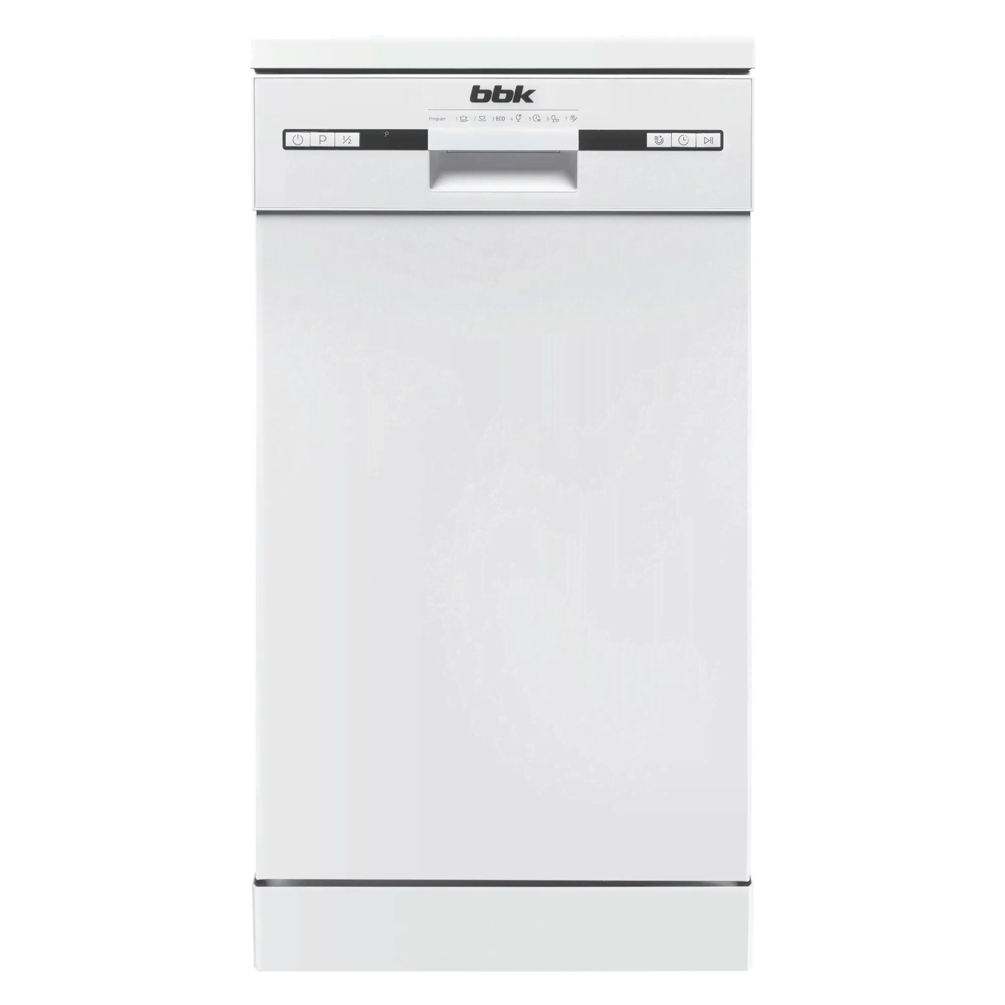 Посудомоечная машина BBK 45-DW119D белый, 9 комплектова (узкая)