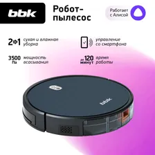 Умный робот-пылесос для сухой и влажной уборки BBK BV3504 / Яндекс Алиса / мощность всасывания 3500 Па