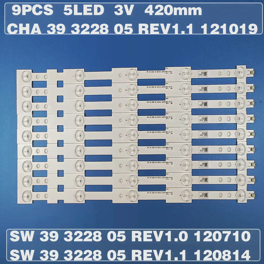 Новая Оригинальная Светодиодная лента для подсветки 9 шт.лот BBK 40LEM-3080 Skyworth 39 дюймов 39E320W Светодиодная лента SW 39 3228 05 REV1.1 120814 420 мм (art.: 3920bbf017aeb)-3